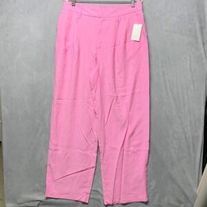 A New Day Women's Pink Wide Leg Pleated Pants Size 12